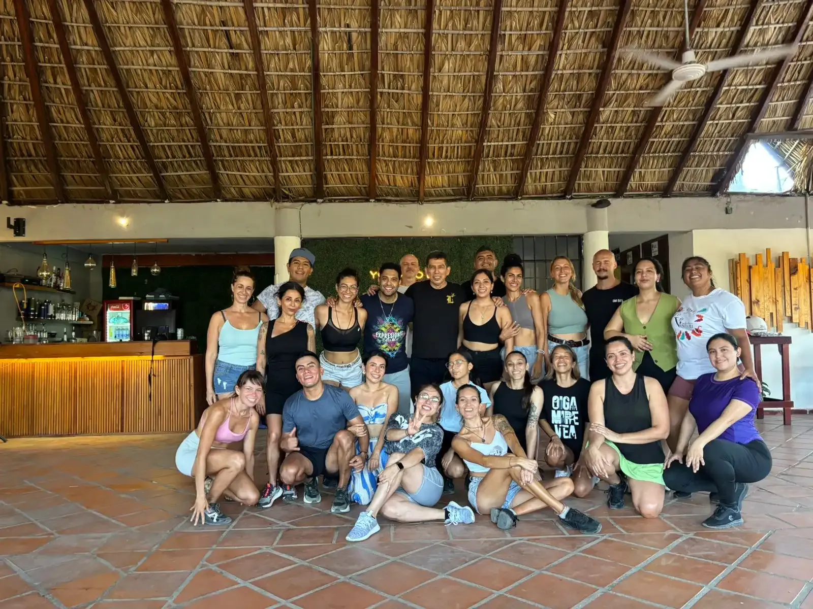 Students at the palapa